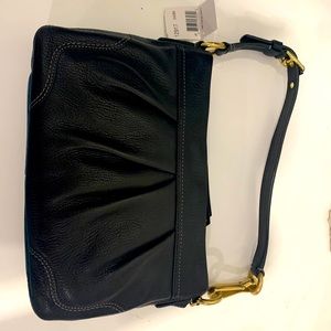 Coach Hampton Black Leather Hobo Shoulder Bag